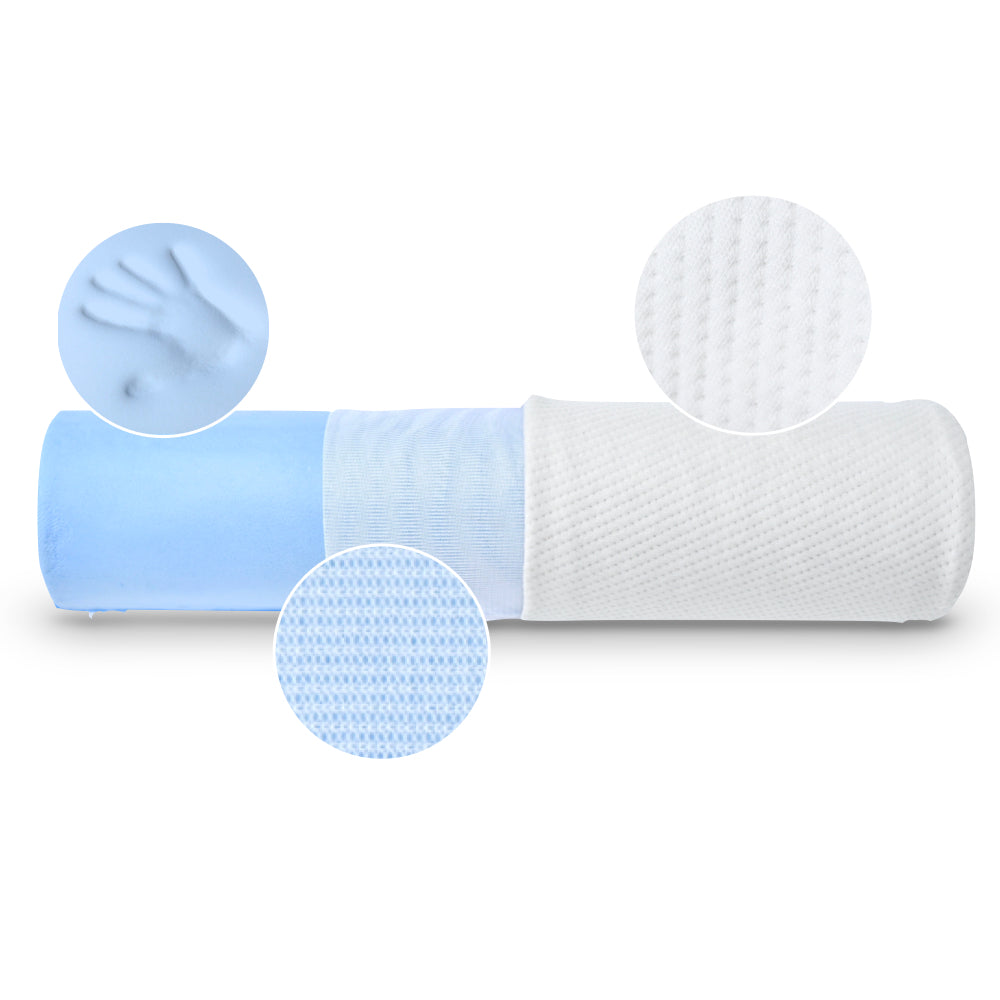 Cooling Gel Memory Foam Neck Relief Cervical Roll Pillow Insert