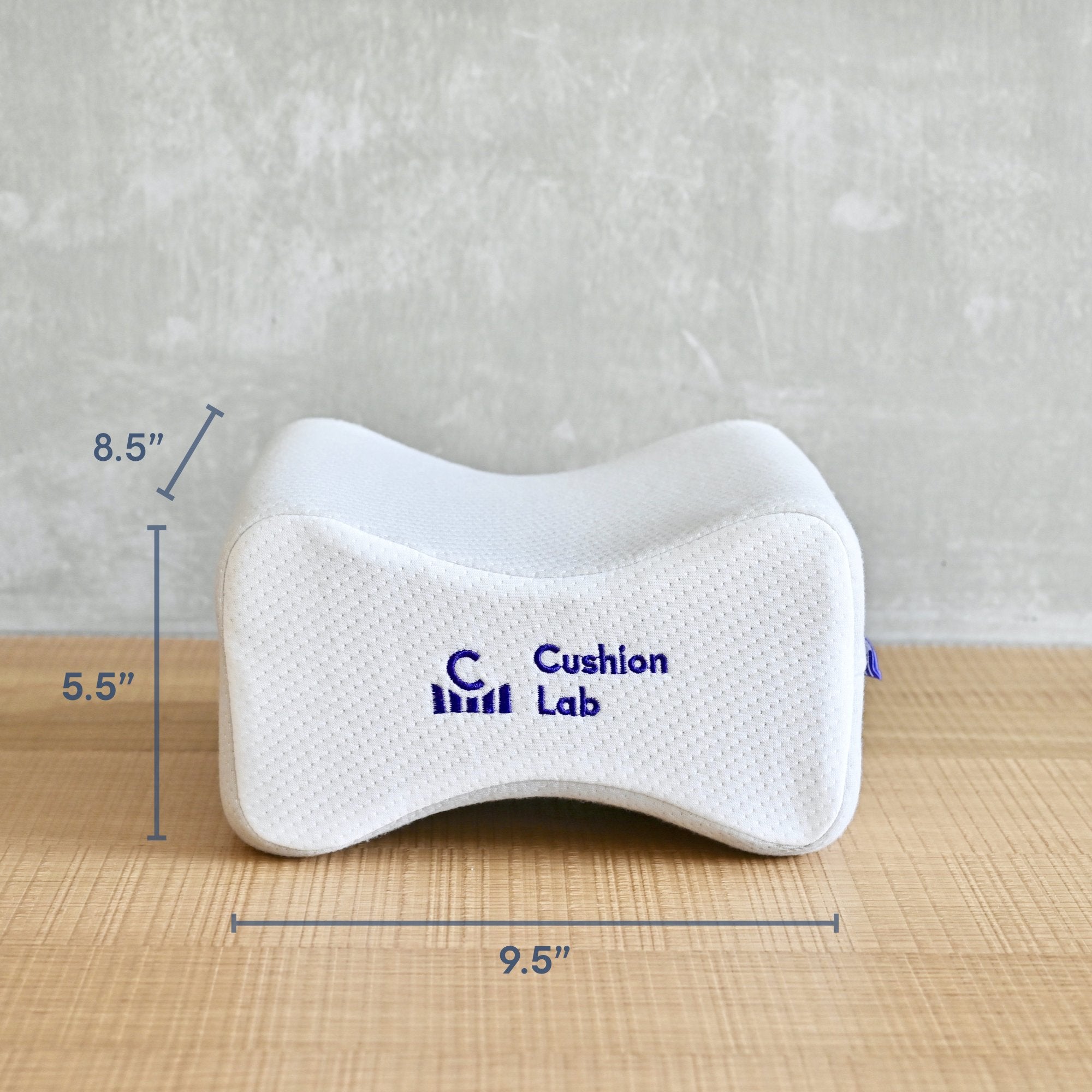 Cushion Lab Extra Dense Orthopedic Knee Pillow for Back Pain Relief, Leg Pain, Hip, Pregnancy, Sciatica & Joint Pain - Memory Foam Wedge Pillow