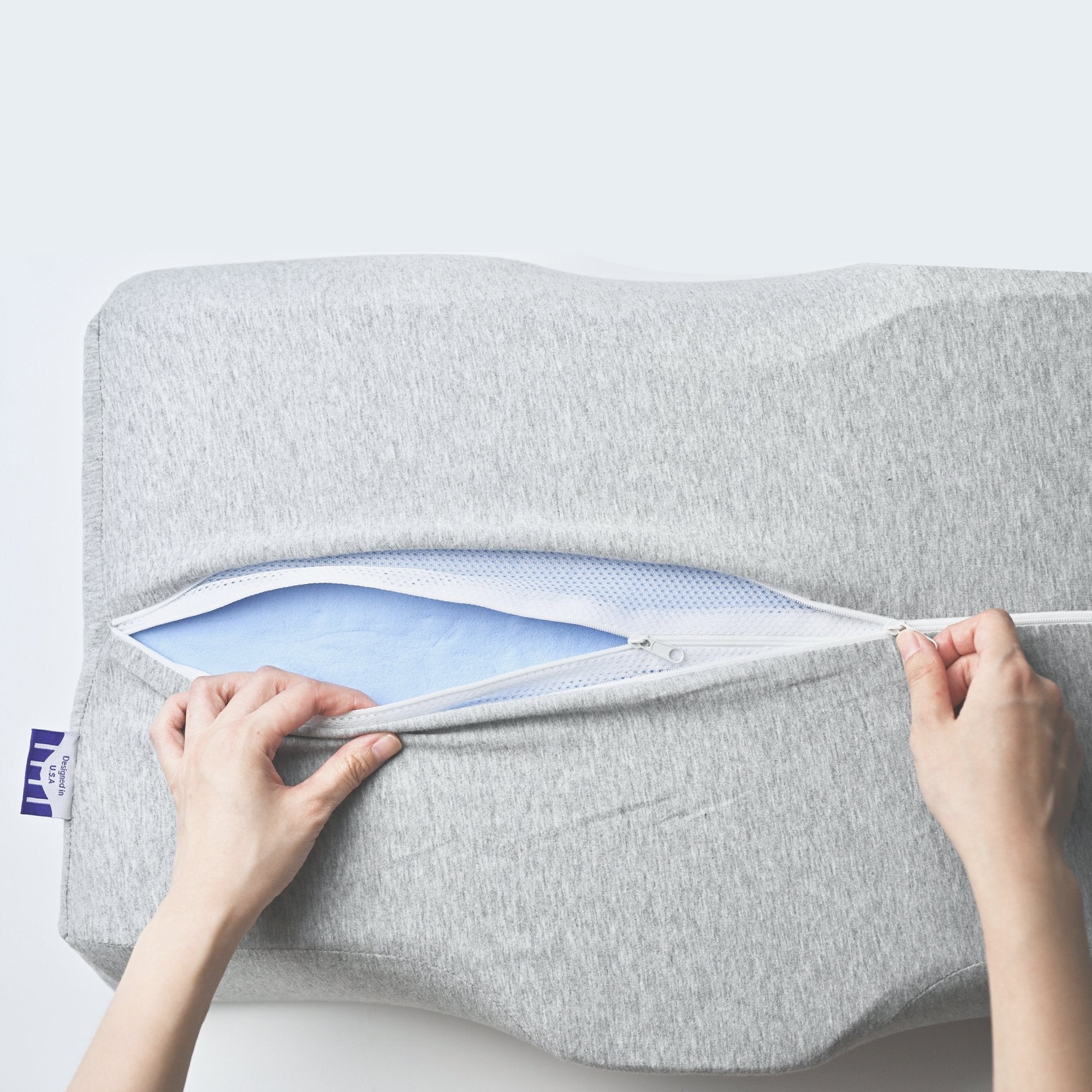 Cushion Lab Deep Sleep Pillow, Patented Ergonomic Contour Design for Side &  Back Sleepers, Orthopedic Cervical Shape Gently Cradles Head & Provides