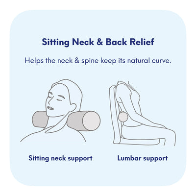 Neck Relief Neck Roll Pillow for Lumbar Support and Cervical Neck Support - Cushion Lab