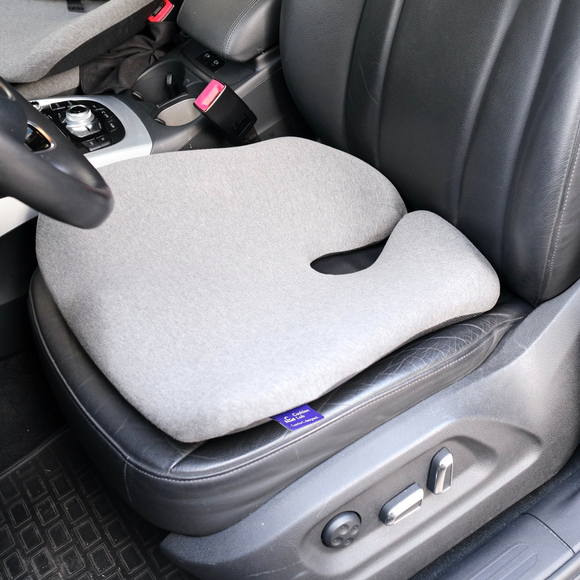 thumbnail image 2 of ELUTO Car Seat Cushion Leather Car Memory Foam Heightening Seat Cushion Coccyx C 2 of 13