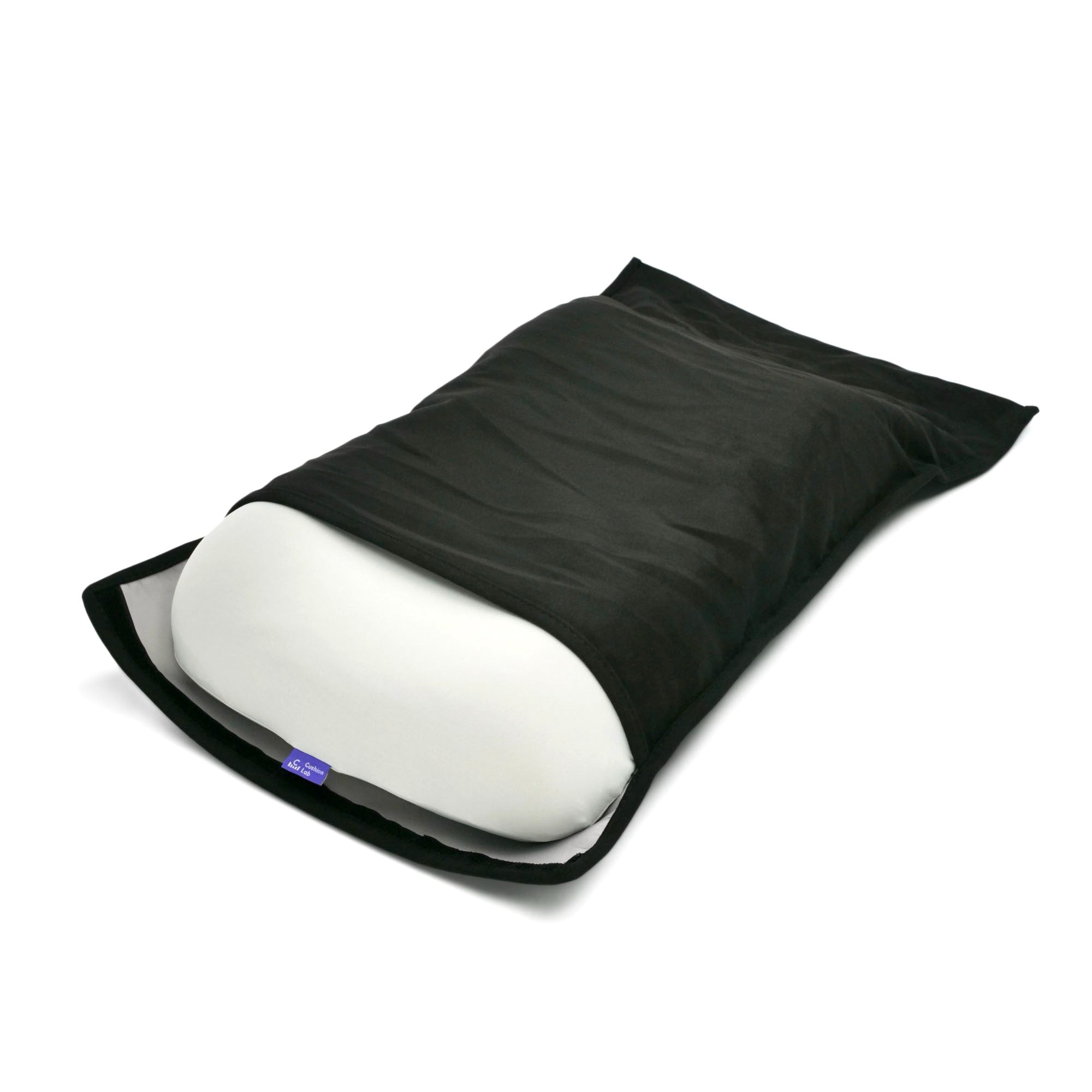 Cushion Lab Black Ergonomic Travel Neck Pillow